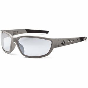 ERGODYNE KVASIR Safety Glasses, Traditional Frame, Light Gray, Gray, Gray, M Eyewear Size | CU2ZJX 458R08