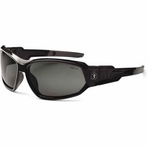 ERGODYNE LOKI-AF Safety Glasses, Polarized, Traditional Frame, Full-Frame, Gray, Black, Black | CU2ZGG 458R28