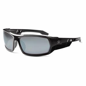 ERGODYNE ODIN Safety Glasses, Polarized, Traditional Frame, Full-Frame, Gray Mirror, Black | CU2ZFX 42DC50