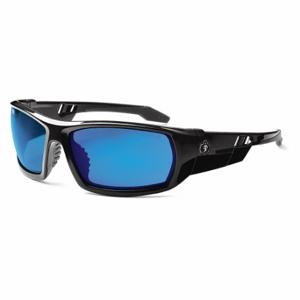 ERGODYNE ODIN Schutzbrille, polarisiert, traditioneller Rahmen, Vollrahmen, blauer Spiegel, schwarz | CU2ZKE 42DC53