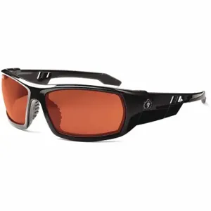 ERGODYNE ODIN-PZ Safety Glasses, Polarized, Traditional Frame, Full-Frame, Black, Black, Unisex | CU2ZFJ 458P58