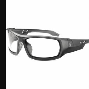 ERGODYNE ODIN Safety Glasses, Polarized, Traditional Frame, Full-Frame, Black, Black, Unisex | CU2ZFC 458P69