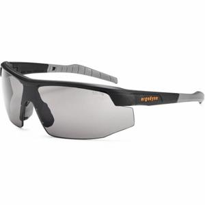 ERGODYNE SKOLL-AF Safety Glasses, Traditional Frame, Half-Frame, Gray, Black, Black, Unisex | CU2ZJR 458P28