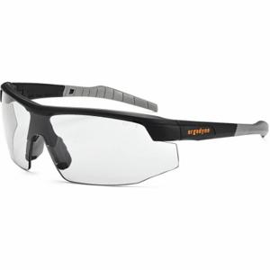 ERGODYNE SKOLL Safety Glasses, Traditional Frame, Half-Frame, Light Gray, Black, Black, Unisex | CU2ZJU 458P29