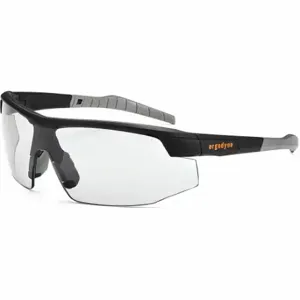 ERGODYNE SKOLL-AF Safety Glasses, Traditional Frame, Half-Frame, Light Gray, Black, Black, Unisex | CU2ZJV 458P30