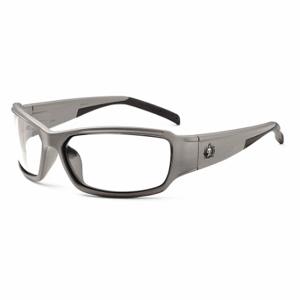 ERGODYNE THOR Safety Glasses, Polarized, Traditional Frame, Full-Frame, Gray, Gray, Unisex | CU2ZHB 458P79