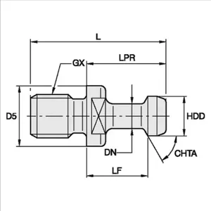 ERICKSON RK32114 Retention Knob, Bt40 Taper Size, 5/8 Inch Size-11 Thread Size, 45 Deg. Angle Radius | CP4QWU 314JL3