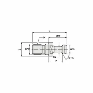 ERICKSON RK40BT2M Retention Knob, Bt40 Taper Size, M16 Thread Size, 60 Deg. Angle Radius | CP4QVZ 314HN7