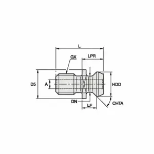 ERICKSON RK40CV Retention Knob, Cat40 Taper Size, 5/8-11 Thread Size, 45 Deg. Angle Radius | CP4QWG 314JL4