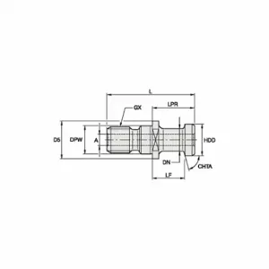 ERICKSON RK40ISAM Retention Knob, 40 Taper Size, M16 Thread Size, 75 Deg. Angle Radius | CP4QVR 314JM0