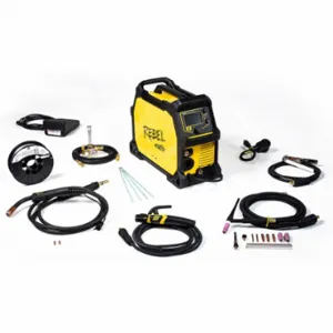 ESAB 0558102553 Multiprocess Welder, Rebel Emp 205Ic, Dc, Mig/Stick/Tig Pack | CP4UBH 288HT3