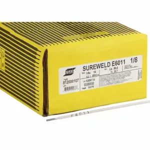 ESAB 812000107 Stick Electrode, Carbon Steel, E6011, 1/8 Inch x 14 Inch, 50 lb, Sureweld 6011 | CP4UCU 400G36