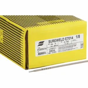 ESAB 812000214 Stick Electrode, Carbon Steel, E7014, 1/8 Inch x 14 Inch, 50 lb, Sureweld 7014 | CP4UDE 400G46