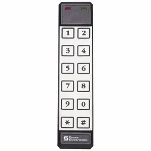 ESSEX SKE-26S Self Contained Access Control Keypad, Keypad, Stainless Steel/Valox, 7 1/8 Inch Height | CP4UJR 788EN6