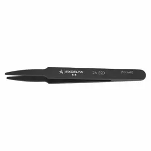 EXCELTA 2A-ESD Tweezer 4.5 In. Plastic Str Flat Point | CP4VMM 32LD96