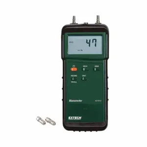 EXTECH 407910-NIST Digital Manometer, -29 PSI To 29 PSI, Nist Traceable Certificate, Dual Lcd, 4 mm Hose Barb | CP4VPB 22DC61