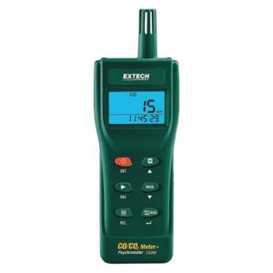 EXTECH CO260 Carbon Monoxide/Carbon Dioxide IAQ Meter, LCD, CO Range 0 to 999, -5 Deg to 140 Deg F | CP4VQL 404K04