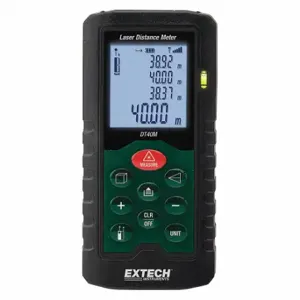 EXTECH DT40M Laser Distance Meter, 130 ft Max Measuring Distance, ±0.08 in, AAA, Indoor/Outdoor | CP4VPQ 453A43