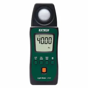 EXTECH LT505 Pocket Light Meter, Fluorescent/Mercury/Sodium/Tungsten/Daylight, Lcd, Photo Diode | CP4VQB 404K02