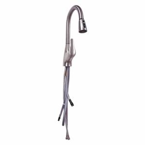 EZ FLO 10389 Gooseneck Pull Out Kitchen Faucet, Brushed Nickel Finish, 1.8 GPM Flow Rate | CP4VVC 444J91