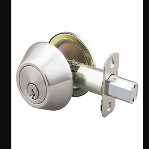 EZ FLO 57781 Deadbolt, 3, Satin Nickel, Kwikset Kw1, Keyed Different, Multi-Family, Cylindrical | CP4VUW 491T63