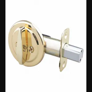 EZ FLO 57784 Deadbolt, 3, Brass, Multi-Family | CP4VUT 491T66