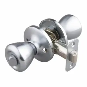 EZ FLO 57791 Knob Lockset, 3, Tulip, Satin Chrome, Not Keyed | CP4VVN 491T75