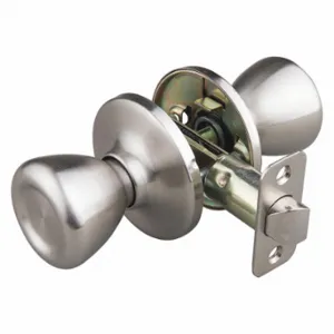 EZ FLO 57795 Knob Lockset, 3, Tulip, Satin Nickel, Not Keyed | CP4VVU 491T78