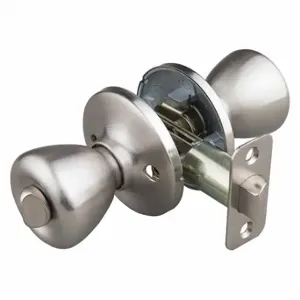 EZ FLO 57796 Knob Lockset, 3, Tulip, Satin Nickel, Not Keyed | CP4VVT 491T79