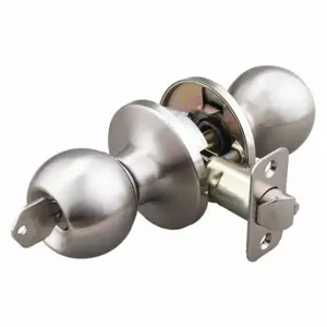 EZ FLO 57798 Knob Lockset, 3, Ball, Satin Nickel, Kwikset Kw1, Different | CP4VVX 491T81