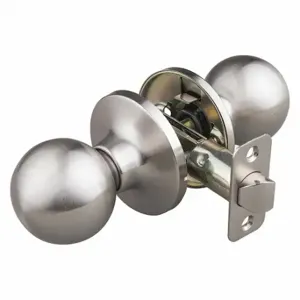 EZ FLO 57799 Knob Lockset, 3, Ball, Satin Nickel, Not Keyed | CP4VVH 491T82