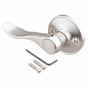 EZ FLO 57857 Door Lever Lockset, Grade 3, Wave, Satin Nickel, Kw1, Different, Lever | CP4VUZ 491U01