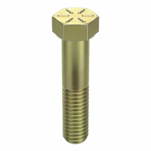 GRAINGER N04104.043.0200 Hex Head Cap Screw 7/16-14X2 Steel Grade 8 Zinc Yellow, 25PK | AH8HPZ 38TP35