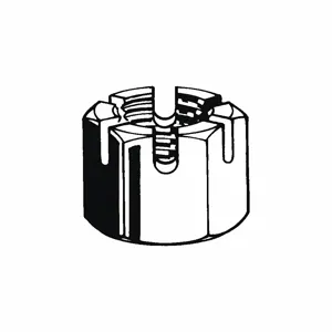 FABORY B12040.087.0001 Castle Nut, 7/8-9 Thread Size, Grade 2H Grade | CG7BBW 178R82