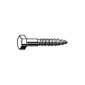 FABORY B08450.025.0600 Hex Head Lag Screw, 6 Inch Length, Low Carbon Steel, 1/4 Inch Size, 400PK | CG7AQC 166W48