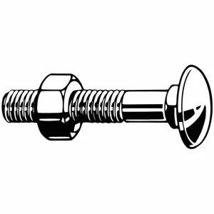 FABORY M08250.120.0060 Carriage Bolt, M12 x 1.75 Thread Size, Class 4.6, 50PK | CG8EBC 54FM05