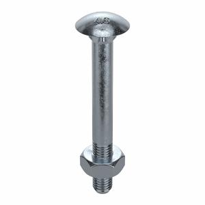 FABORY M08250.120.0090 Carriage Bolt With Nut, M12 x 1.75 Thread Size, Class 4.6, 25PK | CG8EBH 54FM10