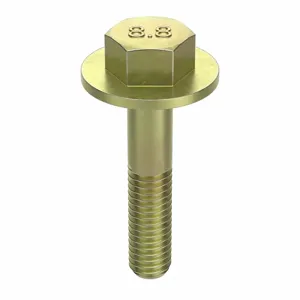 FABORY M01256.080.0030 Flange Bolt, 18mm Flange Dia., M8-1.25 Thread Size, Class 8.8 Grade | CG8CYM 38CP42