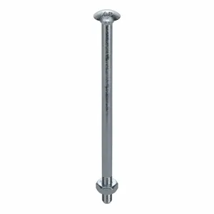 FABORY M08250.120.0180 Carriage Bolt, M12 x 1.75 Thread Size, Class 4.6, 10PK | CG8EBN 54FM15