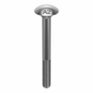 FABORY M51500.060.0060 Carriage Bolt, M6 x 1 Thread Size, A2 Grade, 50PK | CG8HPQ 54FT73