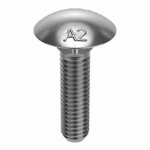 FABORY M51500.060.0020 Carriage Bolt, M6 x 1 Thread Size, A2 Grade, 100PK | CG8HPH 54FT66
