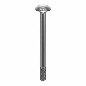 FABORY M51500.080.0100 Carriage Bolt, M8 x 1.25 Thread Size, A2 Grade, 25PK | CG8HQF 54FT87