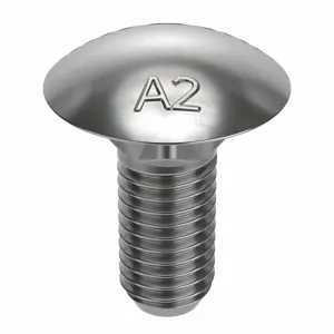 FABORY M51500.120.0030 Carriage Bolt, M12 x 1.75 Thread Size, A2 Grade, 25PK | CG8HQX 54FV03