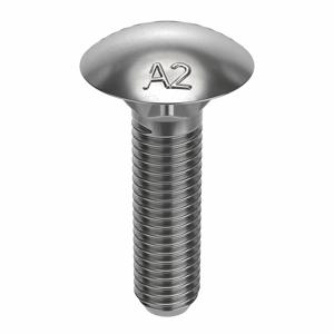 FABORY M51500.100.0070 Carriage Bolt, M10 x 1.50 Thread Size, A2 Grade, 10PK | CG8HQR 54FT97