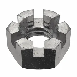 FABORY U12000.043.0001 Castle Nut, 7/16-14 Thread Size, Grade 2 Grade | CG8MAE 41TZ30