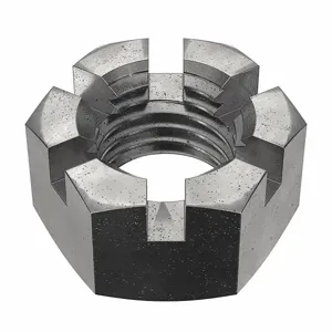 FABORY U12000.112.0001 Castle Nut, 1-1/8-7 Thread Size, Grade 2 Grade | CG8MAL 41TZ37