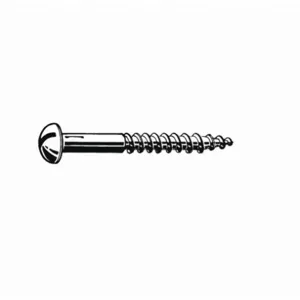 APPROVED VENDOR U25110.013.0050 Wood Screw Round #6 X 1/2 Length, 100PK | AB2CYC 1LB11