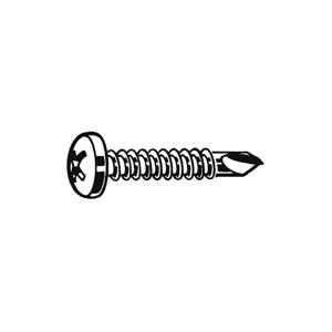 FABORY B31870.025.0150 Self Drilling Screw, 1-1/2 Inch Length, 410 Stainless Steel, 1/4-14 Thread Size, 1250PK | CG7DXT 156F51
