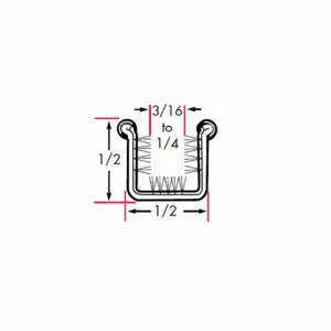 FAIRCHILD 0133-3X2 Edge Grip Seal, Window Channel, Rigid Pile Lining, 0.5 Inch Leg Lg, 0.5 Inch Overall Ht | CP4WNQ 61UK49