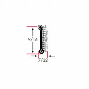 FAIRCHILD 0199-4X2 Edge Grip Seal, Beltline Weatherstrip, Flex Pile Lining, 8 Ft Length | CP4WLP 61UK63